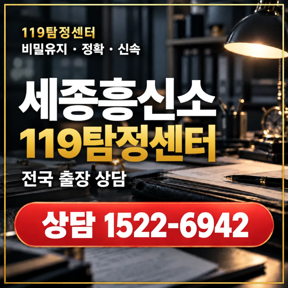 세종흥신소·세종탐정사무소 전국 출장 상담